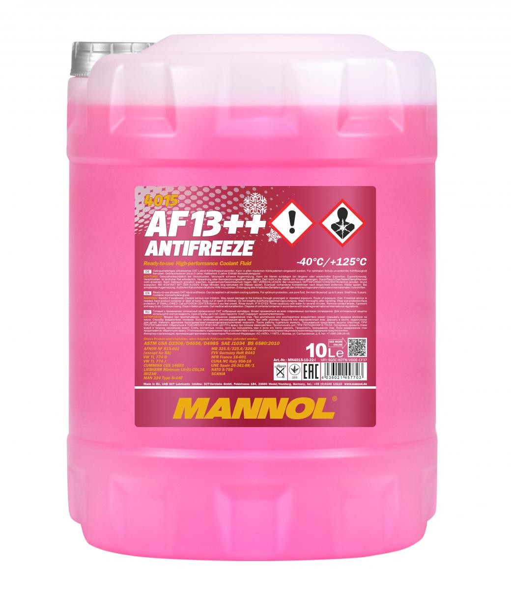 MANNOL AF13++, High-performance MN4015-10 Kühlmittel Temperaturbereich von: -40, +125°C, Spezifikation: G12