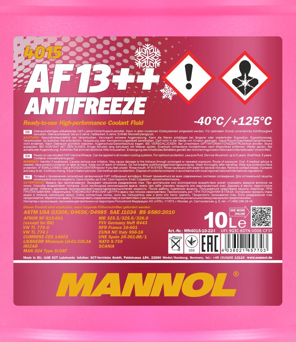 Nemrznoucí kapalina MANNOL MN4015-10 Hodnocení