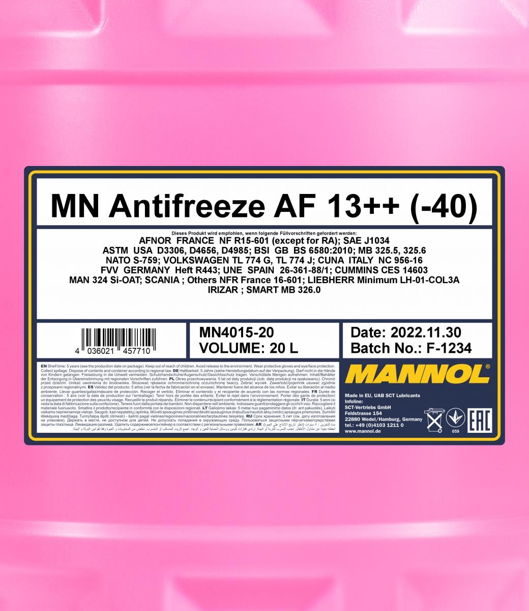 Kühlerfrostschutzmittel MANNOL MN4015-20 Bewertung