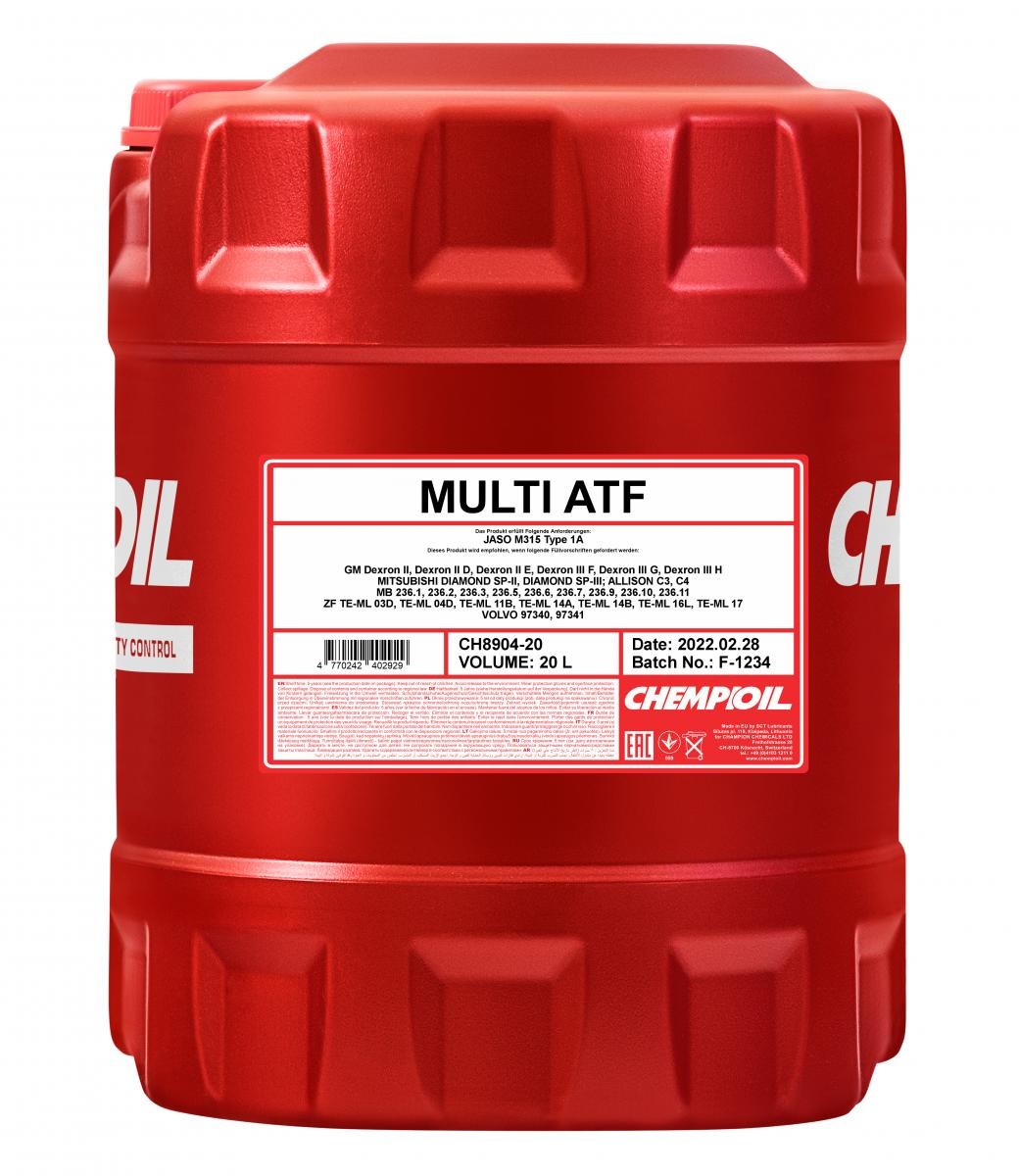 CHEMPIOIL Automaattivaihteistoöljy ATF III CH8904-20  VW,AUDI,OPEL,Golf V Schrägheck (1K1),POLO (9N_)