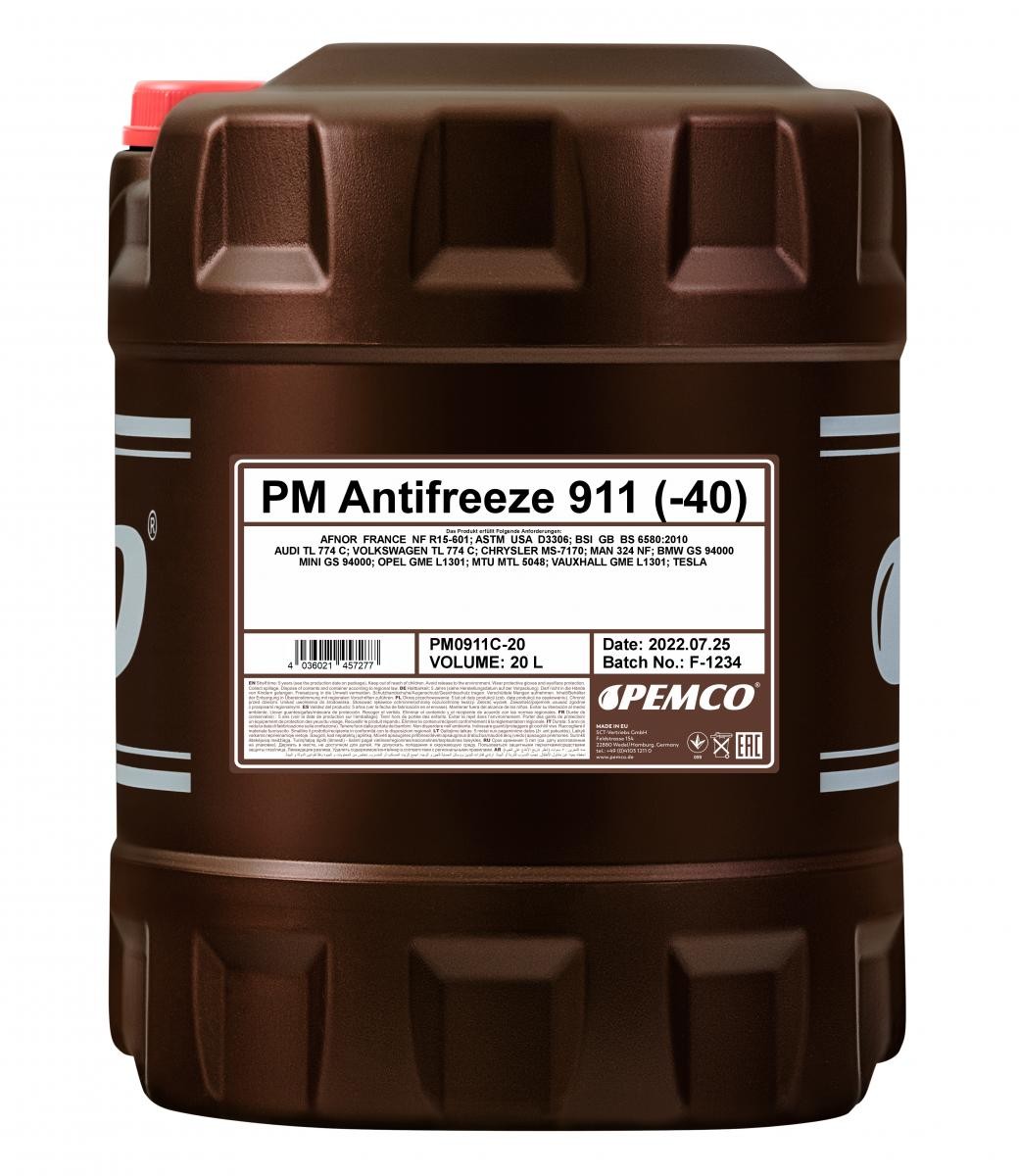 PEMCO Antifreeze 911 PM0911C-20 Антифриз спецификация: G11
