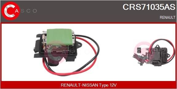 CASCO  CRS71035AS Gebläsewiderstand Spannung: 12V