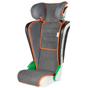 WALSER Noemi Car seat i-Size 15601 without Isofix, Group 2/3, without seat harness, i-Size, Anthracite, Orange, i-Size