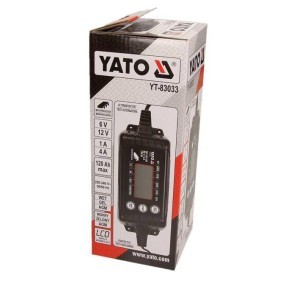YATO Motorradbatterie-Ladegerät YT-83033 tragbar, Erhaltungsladegerät, 1, 4A, 6, 12V