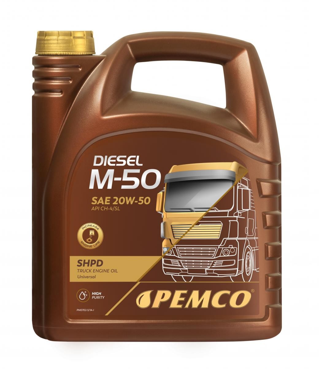 PEMCO Moottoriöljy 20W-50, Tilavuus: 5l, Mineraaliöljy PM0702-5