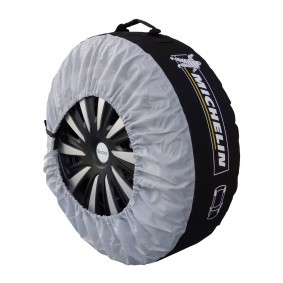 Comily Plus 4pcs/Set 210D Polyester Spare Tire Covers Storage Tote Bags with Handle Fit for 16-18 Tyres in Diameter-Black/Silver 
