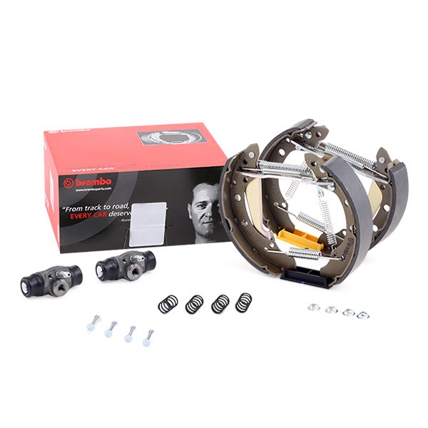 Image of BREMBO Kit freno, Freno a tamburo K 85 023 VW,AUDI,SKODA,GOLF III (1H1),Polo Schrägheck (6N1),POLO (6N2),Golf IV Cabrio (1E),Golf III Cabrio (1E7)009