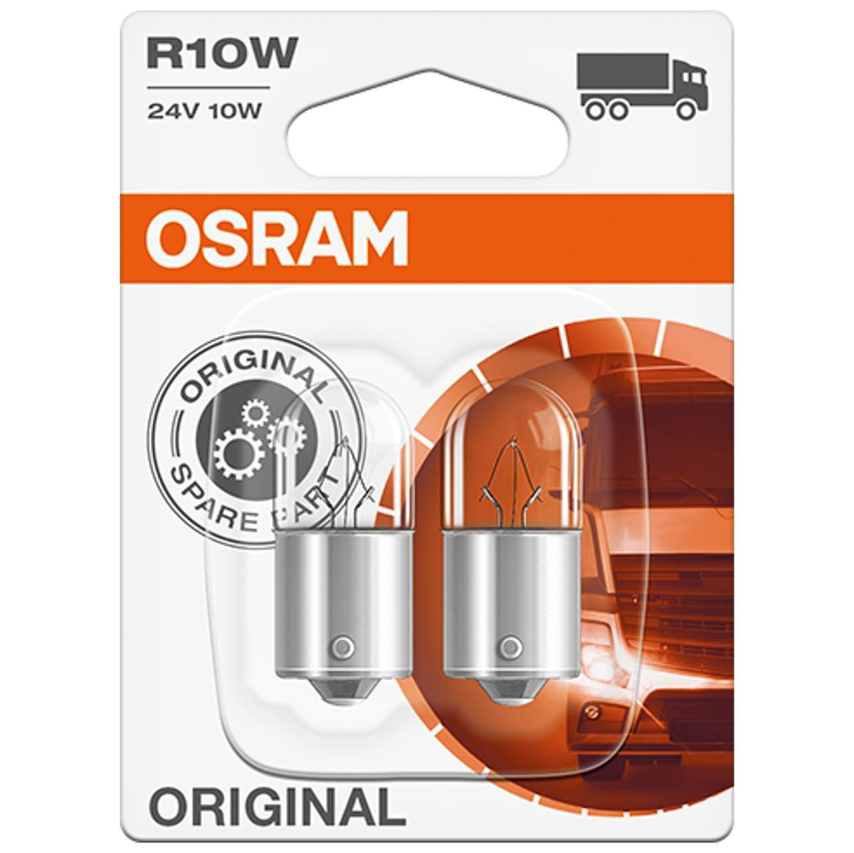 Image of OSRAM Lampade R10W 5637-02B Lampadina, Luce targa VW,MERCEDES-BENZ,VOLVO,L 80,Vario Pritsche / Fahrgestell,VARIO Bus,VARIO Kasten/Kombi