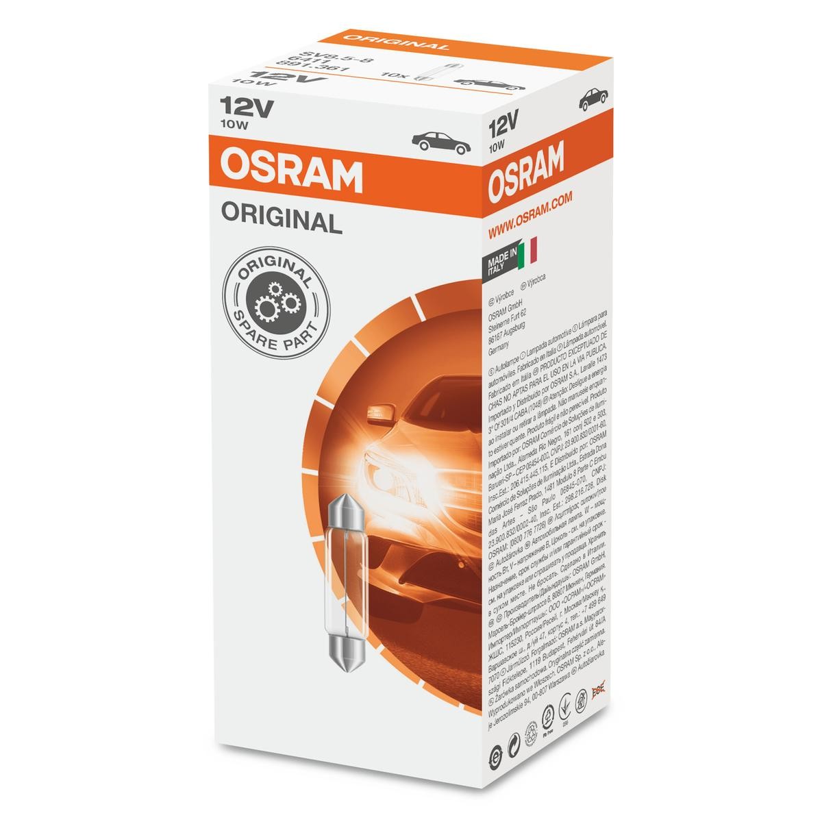 OSRAM Polttimo 6411  VW,AUDI,MERCEDES-BENZ,Golf IV Schrägheck (1J1),Golf V Schrägheck (1K1),POLO (9N_),Golf VII Schrägheck (5G1, BQ1, BE1, BE2)