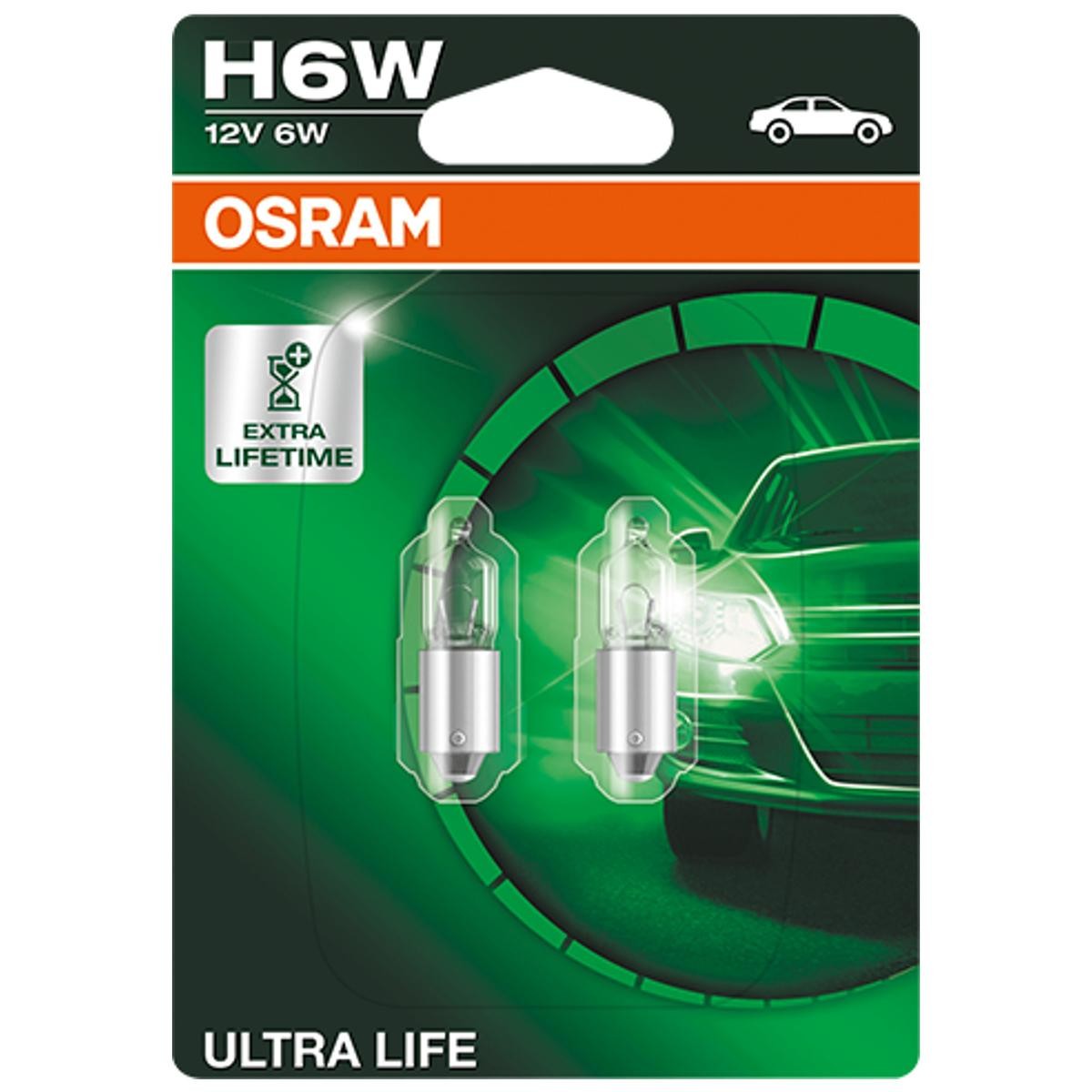 64132ULT-02B OSRAM ULTRA LIFE H6W Ampoule, feu clignotant 12V 6W, H6W H6W  ❱❱❱ prix et expérience