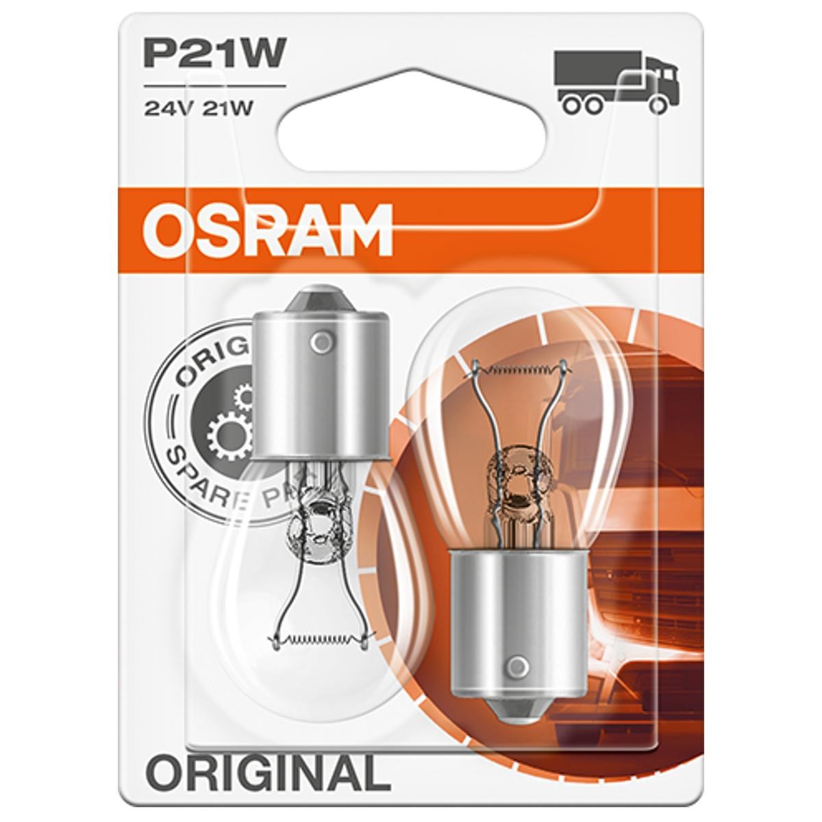OSRAM Polttimo, Vilkkuvalo P21W 7511-02B  VW,MERCEDES-BENZ,FORD,L 80,T2/LN1 Kasten/Kombi,VARIO Kasten/Kombi,Vario Pritsche / Fahrgestell,VARIO Kipper