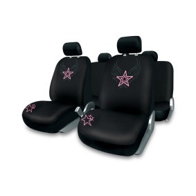 CORONA Sitzbezüge schwarz schwarz, Mit Motiv, Polyester, vorne und hinten online kaufen