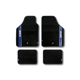 SPARCO STRADA Autokoberečky Modrá 03763BBS vpředu a vzadu, černá, Modrá