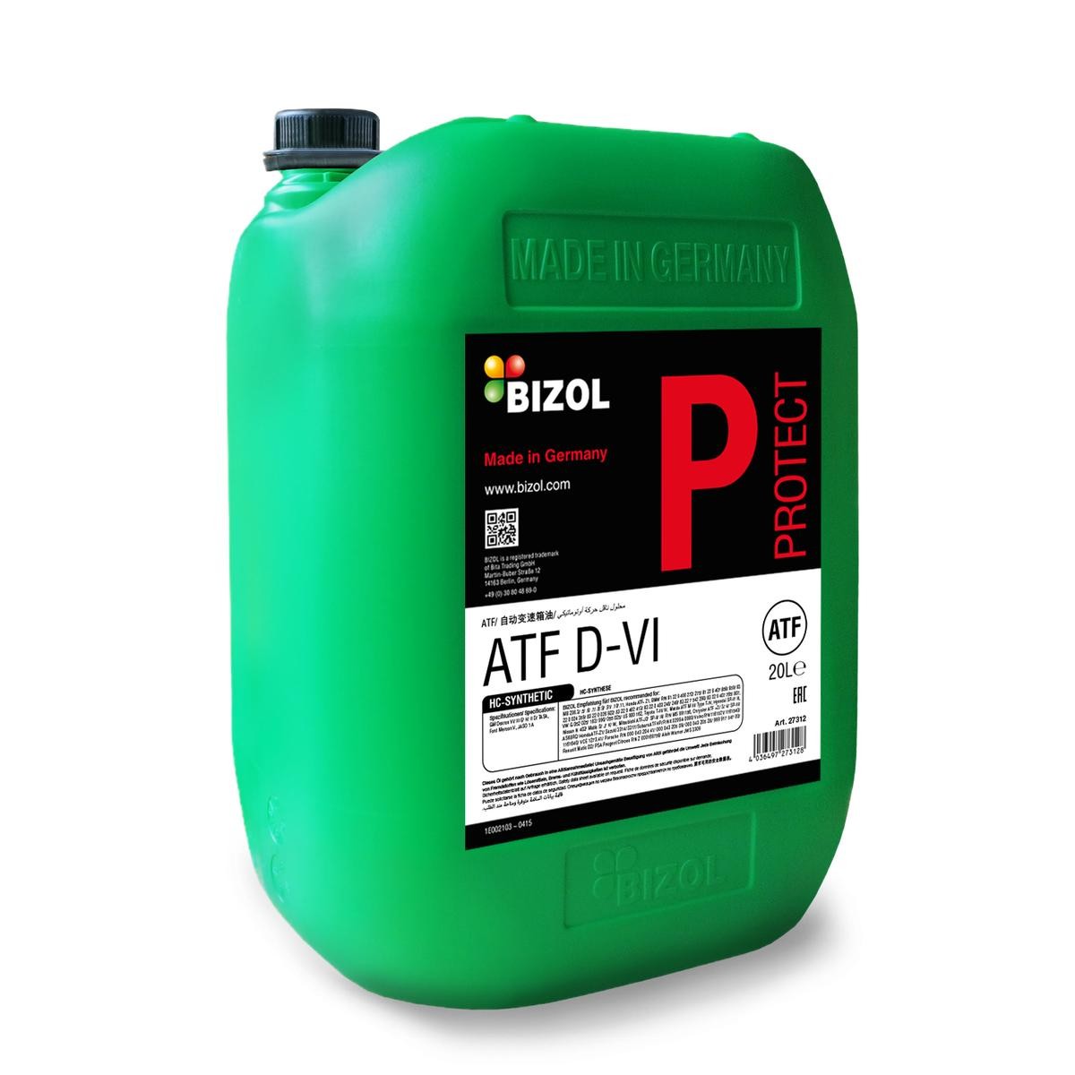 BIZOL Protect, ATF D-VI 27312 Olio cambio automatico (ATF)