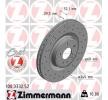 ZIMMERMANN SPORT COAT Z Комплект спирачни дискове вътрешновентилиран, надупчен, с покритие, високовъглеродна