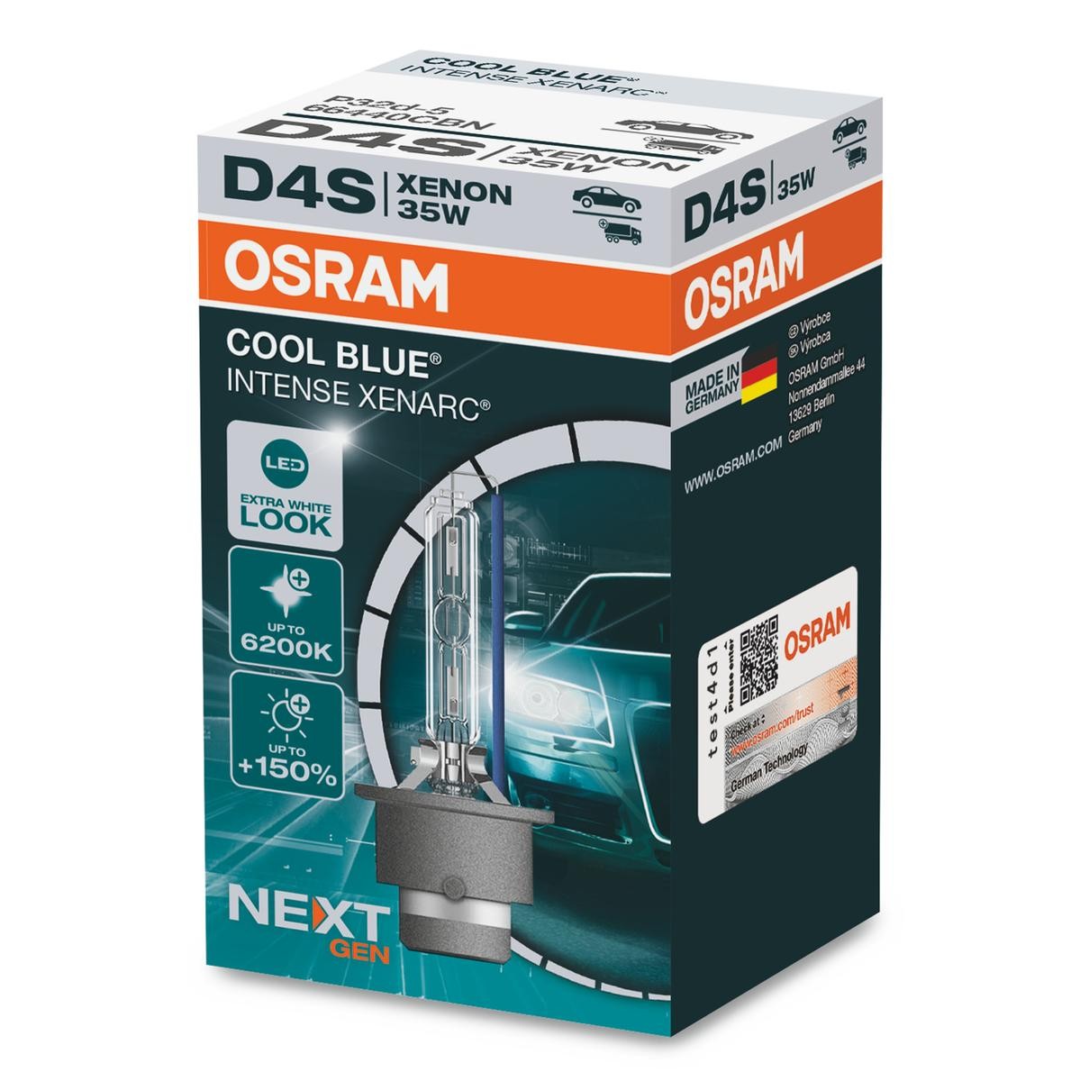 OSRAM XENARC COOL BLUE INTENSE next Generation 66440CBN Glühlampe, Fernscheinwerfer