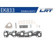FIAT BRAVA 2018 Montazni sada vyfukove potrubi LRT EK833 v originální kvalitě