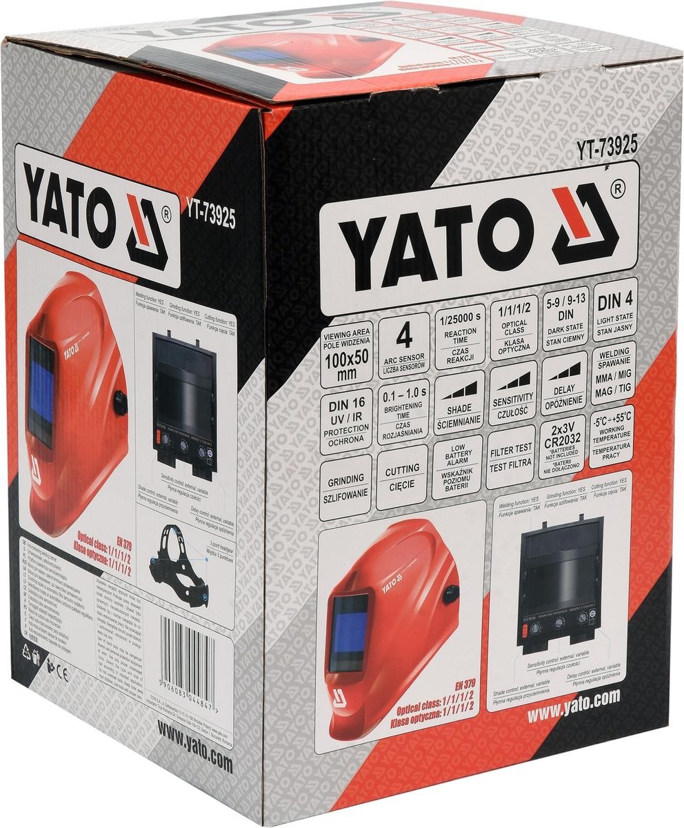 Casco di protezione per saldatori YATO YT-73925 conoscenze specialistiche