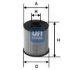 originales UFI 18436040 Filtro combustible