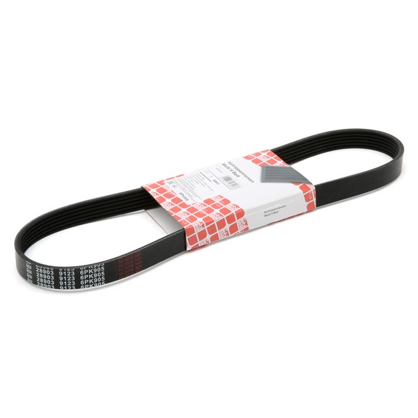 FEBI BILSTEIN Courroie Trapézoïdale à Nervures 28903 VW,AUDI,RENAULT,GOLF IV 1J1,GOLF V 1K1,TOURAN 1