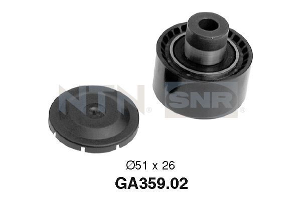 SNR  GA359.02 Polea inversión / guía, correa poli V Ø: 51mm, Ø: 51mm, Ancho 1: 26mm