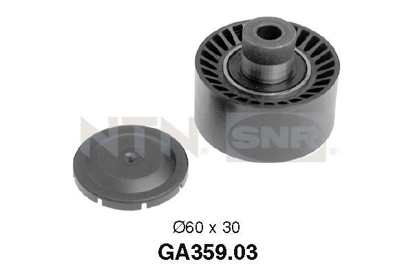 SNR  GA359.03 Polea inversión / guía, correa poli V Ø: 60mm, Ø: 60mm, Ancho 1: 30mm