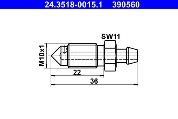 ATE  24.3518-0015.1 Entlüfterschraube / -ventil