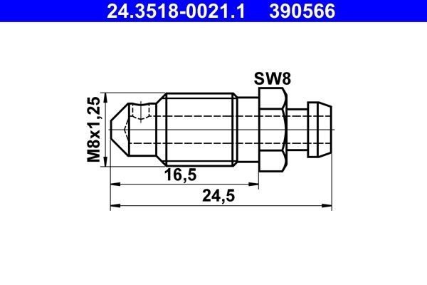 ATE  24.3518-0021.1 Entlüfterschraube / -ventil
