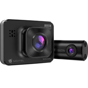 NAVITEL Dashcam avec batterie intégrée R250 DUAL 2.0 Pouces, 1920x1080 (30fps), 1280х720 (25 fps), Full HD, Angle de vue 140°