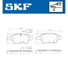 Kit pastiglie freno 425407 SKF VKBP80145E FIAT, FORD, ALFA ROMEO, PEUGEOT, CITROЁN
