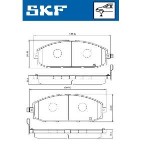 Kit pastiglie freno 23611 SKF VKBP80509A MERCEDES-BENZ, OPEL