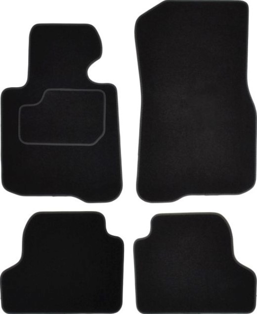 BM132C CUSTOPOL Fußmatten Textil, vorne und hinten, Menge: 4, schwarz,  Maßgefertigt BM132C ❱❱❱ Preis und Erfahrungen