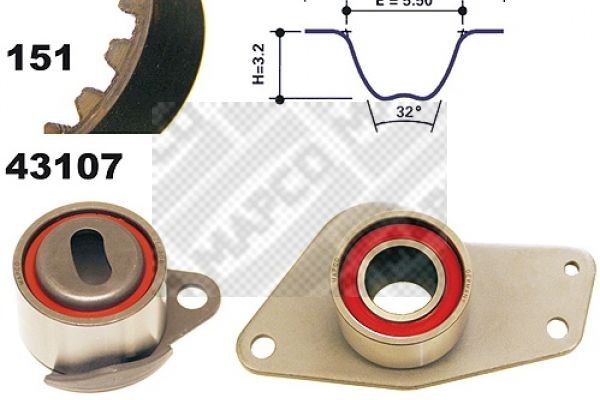 MAPCO Timing Belt Kit 23123 