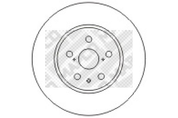 MAPCO  25560 Disque de frein Épaisseur du disque de frein: 10mm, Nbre de trous: 5, Ø: 269mm, Ø: 269mm
