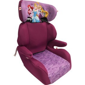 DISNEY PRINCESS Kids car seat 5-point harness 25812 without Isofix, Group 2/3, 15-36 kg, 5-point harness, 47 x 73 x 50 cm, Light pink, printed design