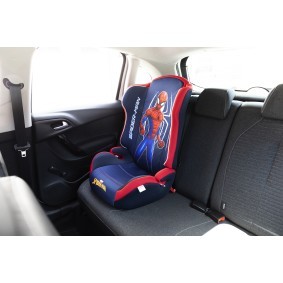 SPIDER-MAN Child seat without Isofix 10284 without Isofix, Group 2/3, 15-36 kg, 5-point harness, 47 x 40 x 68 cm, Red, printed design