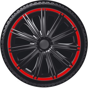 AutoStyle Copricerchi ruote nero/rosso PP 5114BR 14 Inch nero/rosso