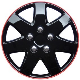 AutoStyle Copricerchi ruote nero/rosso PP 9624IR 14 Inch nero/rosso