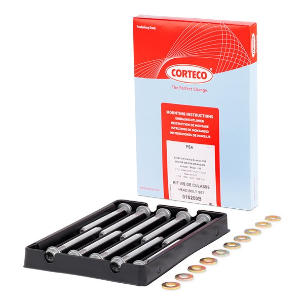 Image of CORTECO Kit Bulloni Testata Torx interno 016200B FIAT,HYUNDAI,PEUGEOT,DUCATO Pritsche/Fahrgestell (230),DUCATO Bus (230),Scudo Kastenwagen (220_)009