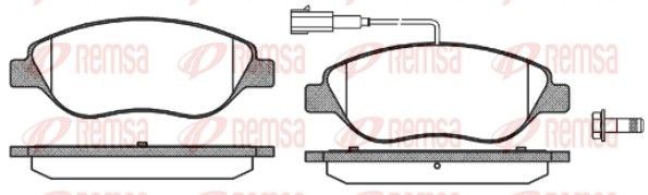 REMSA  0860.02 Bremsbelagsatz Höhe: 57,5mm, Dicke/Stärke: 19mm