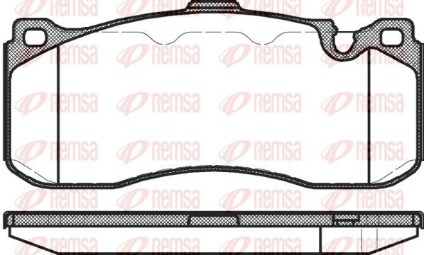 REMSA  1380.00 Bremsbelagsatz Höhe: 73,5mm, Dicke/Stärke: 16,5mm