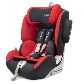 SPARCO SK1000I Child seat i-Size SK1000IRD with Isofix, 9-36 kg, Red/Black, with impact shield, i-Size