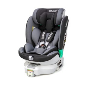 SPARCO SK6000I Child seat i-Size SK6000IGR with Isofix, 9-25 kg, Black/Grey, i-Size