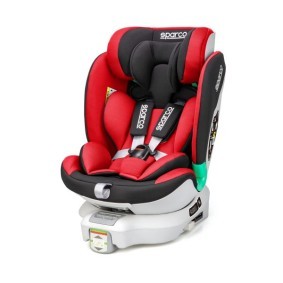 SPARCO SK6000I Kids car seat i-Size SK6000IRD with Isofix, 9-25 kg, Red/Black, i-Size