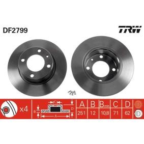 DSX643300 TRW DF2799 Disco freno