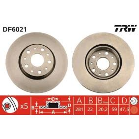 TRW DF6021 Disco freno