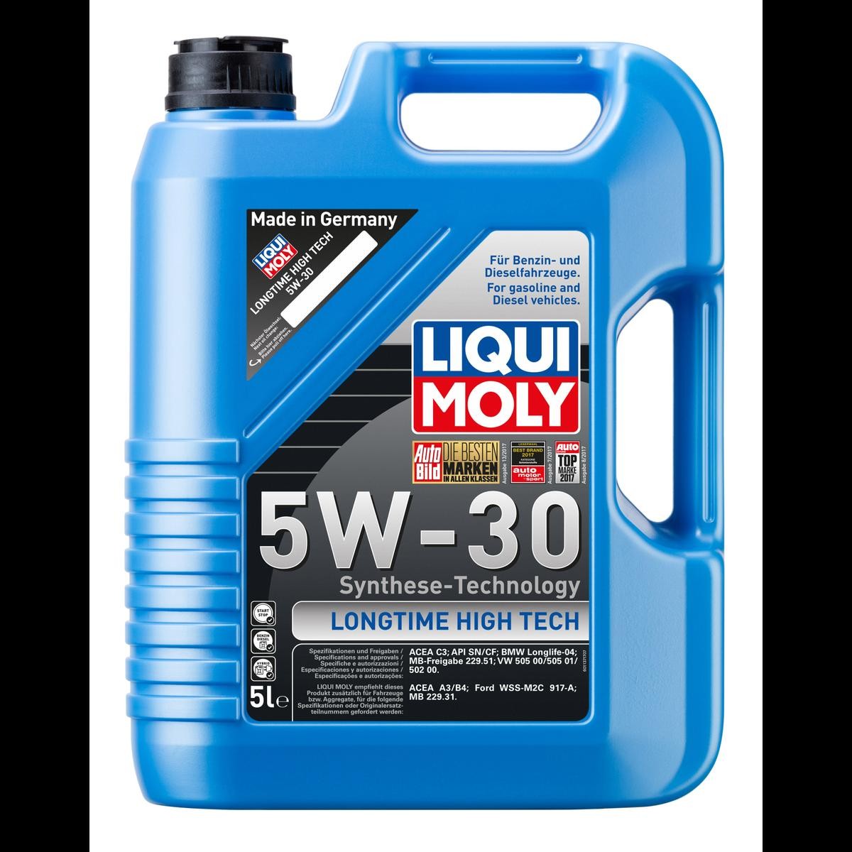 Engine oil LIQUI MOLY Longtime High Tech 5W-30 5l, 1137 ❱❱❱ price and  experience