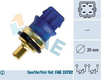 FAE  33780 Sensor, temperatura del refrigerante