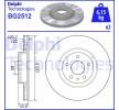 Frenos de disco FIAT Doblo II Familiar (263) DELPHI BG2512