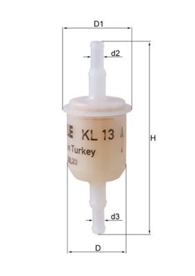 MAHLE ORIGINAL KL 13 OF Palivovy filtr Výška: 97,0mm